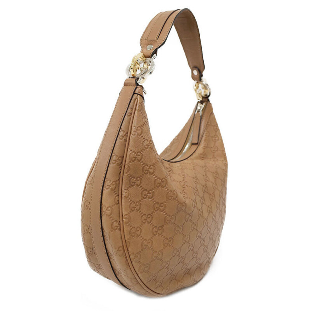 Gucci Brown ssima Hobo Bag Web Leather